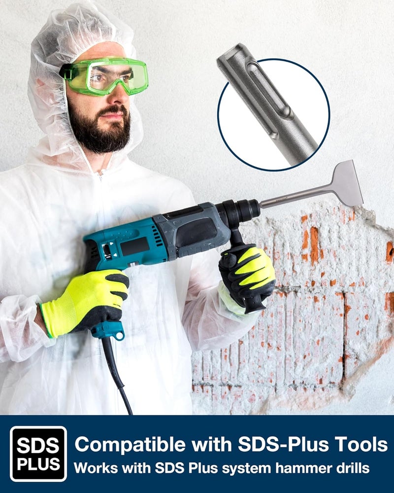 Firecore SDS Plus Chisel, 4 Inch by 11 Inch Tile Removal Bits for SDS Plus Rotary Hammer Drill, Steel Shovel Scaling Flat Chisel Tool for Thinset Vinyl Concrete Mortar Flooring Adhesives Glue - Image 4